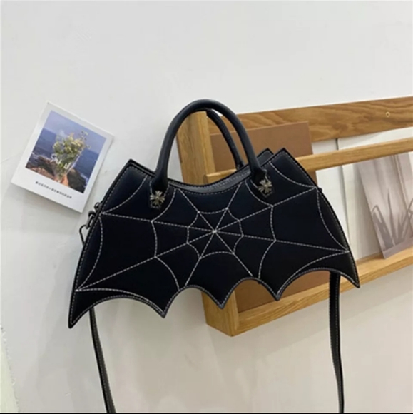 PU Batwing Spiderweb Crossbody Bag - Picture 13 of 16